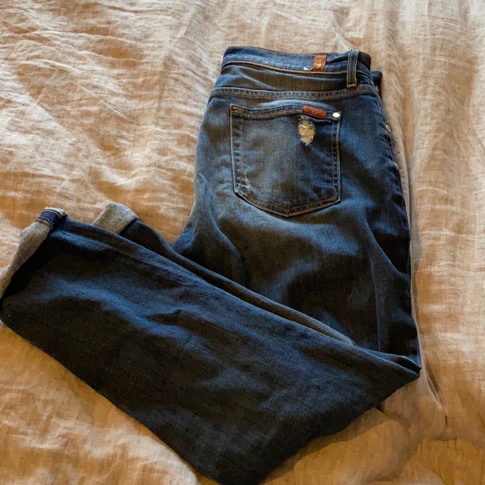 7 for all mankind relaxed skinny jean size 29